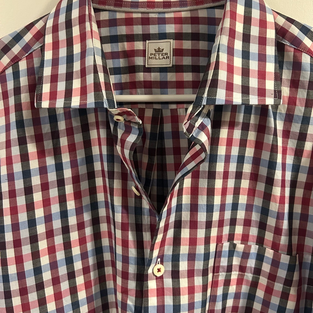 Peter Millar-Multicolor Checkered Shirt, Xl